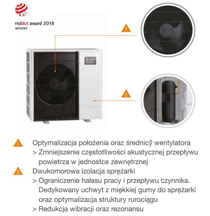 Pompa ciepła Mitsubishi ECODAN Zubadan PUD-SHWM60VAA EHST17D-VM2D 6 kW cylinder 170l